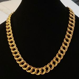 Gold tone chain link necklace